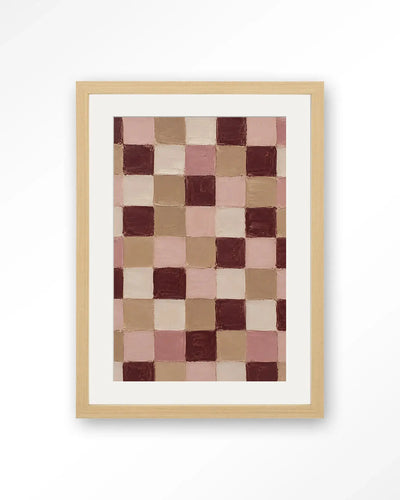 Pink Blocks - Moderne Wanddecoratie | Artprint, Glass Art & Wandkleed by Urban Cotton