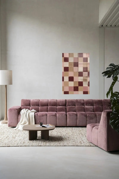 Pink Blocks - Moderne Wanddecoratie | Artprint, Glass Art & Wandkleed by Urban Cotton