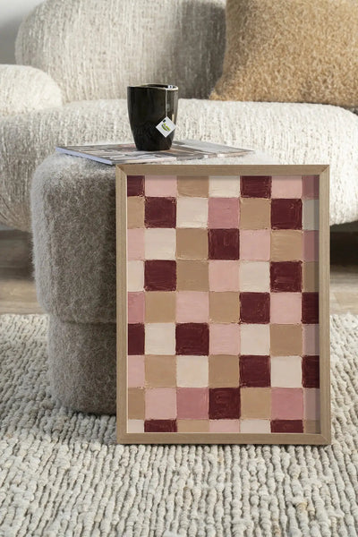 Pink Blocks - Moderne Wanddecoratie | Artprint, Glass Art & Wandkleed by Urban Cotton