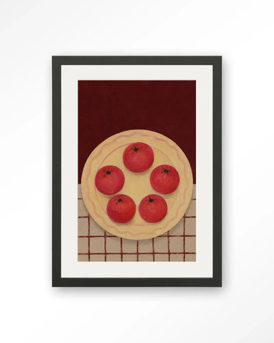 Tomatos On A Plate - Moderne Wanddecoratie | Artprint, Glass Art & Wandkleed by Urban Cotton