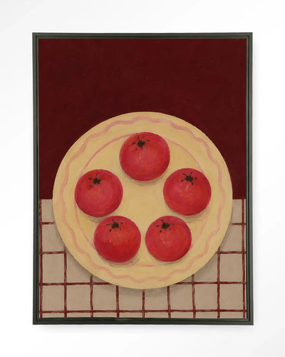 Tomatos On A Plate - Moderne Wanddecoratie | Artprint, Glass Art & Wandkleed by Urban Cotton