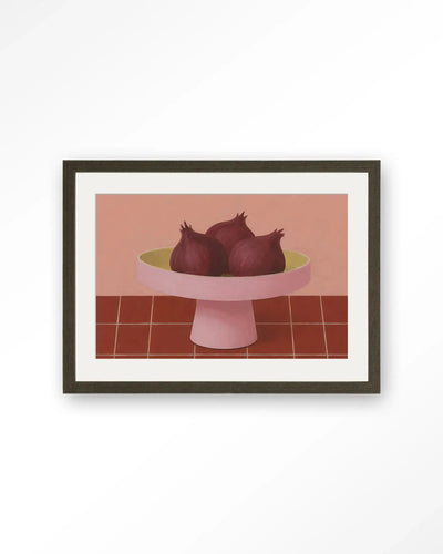 Onions In A Bowl - Moderne Wanddecoratie | Artprint, Glass Art & Wandkleed by Urban Cotton