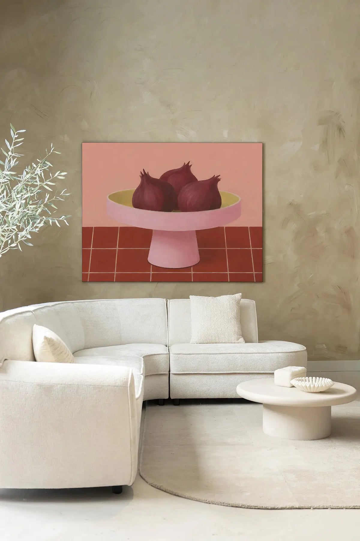 Onions In A Bowl - Moderne Wanddecoratie | Artprint, Glass Art & Wandkleed by Urban Cotton
