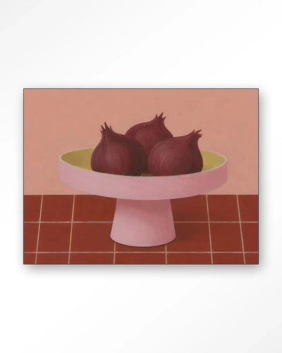 Onions In A Bowl - Moderne Wanddecoratie | Artprint, Glass Art & Wandkleed by Urban Cotton