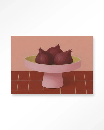 Onions In A Bowl - Moderne Wanddecoratie | Artprint, Glass Art & Wandkleed by Urban Cotton