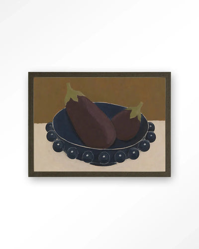 Eggplant Bowl - Moderne Wanddecoratie | Artprint, Glass Art & Wandkleed by Urban Cotton