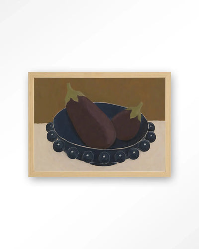 Eggplant Bowl - Moderne Wanddecoratie | Artprint, Glass Art & Wandkleed by Urban Cotton