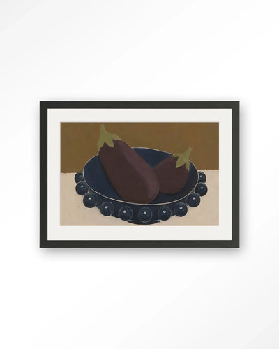 Eggplant Bowl - Moderne Wanddecoratie | Artprint, Glass Art & Wandkleed by Urban Cotton