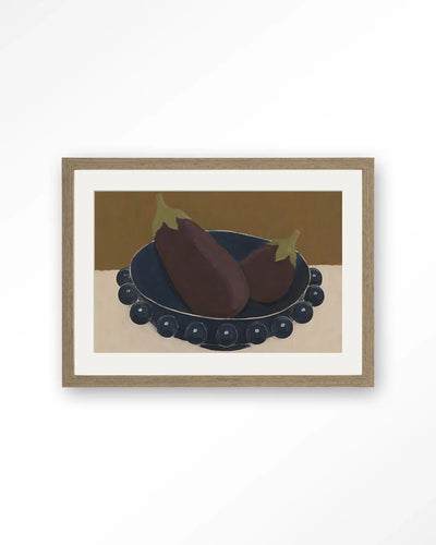 Eggplant Bowl - Moderne Wanddecoratie | Artprint, Glass Art & Wandkleed by Urban Cotton