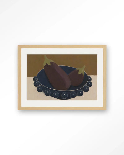 Eggplant Bowl - Moderne Wanddecoratie | Artprint, Glass Art & Wandkleed by Urban Cotton
