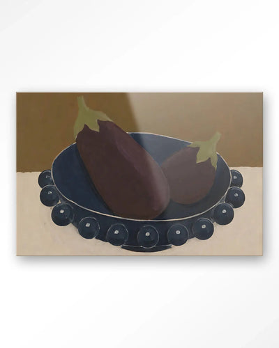 Eggplant Bowl - Moderne Wanddecoratie | Artprint, Glass Art & Wandkleed by Urban Cotton