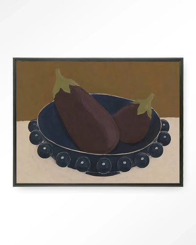 Eggplant Bowl - Moderne Wanddecoratie | Artprint, Glass Art & Wandkleed by Urban Cotton