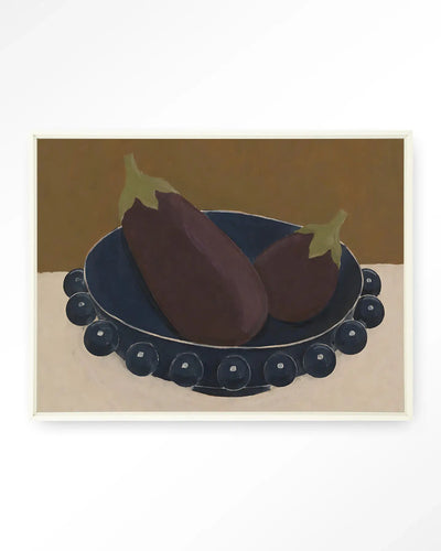 Eggplant Bowl - Moderne Wanddecoratie | Artprint, Glass Art & Wandkleed by Urban Cotton