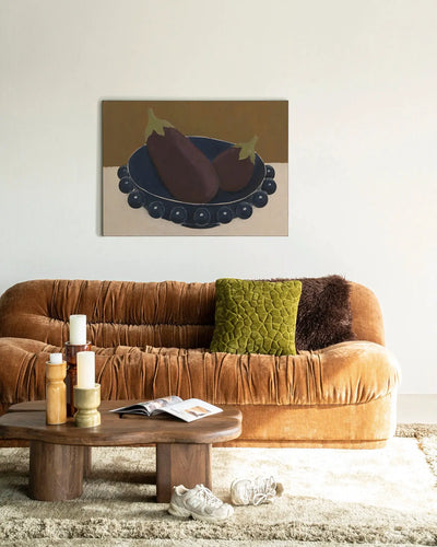 Eggplant Bowl - Moderne Wanddecoratie | Artprint, Glass Art & Wandkleed by Urban Cotton