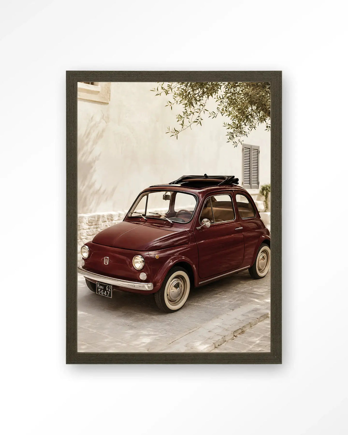Fiat Bambino Red - Moderne Wanddecoratie | Artprint, Glass Art & Wandkleed by Urban Cotton