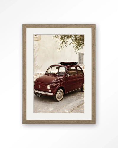 Fiat Bambino Red - Moderne Wanddecoratie | Artprint, Glass Art & Wandkleed by Urban Cotton