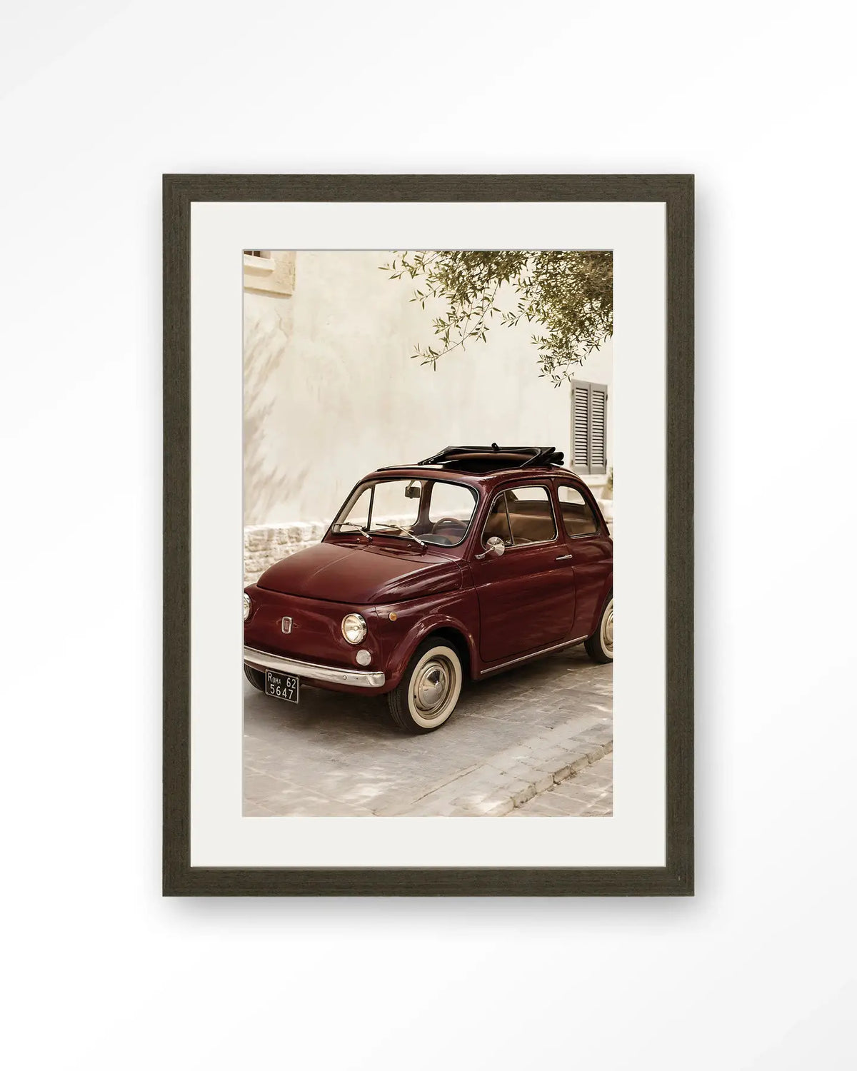 Fiat Bambino Red - Moderne Wanddecoratie | Artprint, Glass Art & Wandkleed by Urban Cotton