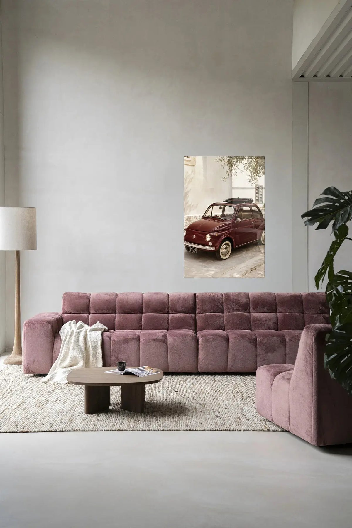 Fiat Bambino Red - Moderne Wanddecoratie | Artprint, Glass Art & Wandkleed by Urban Cotton