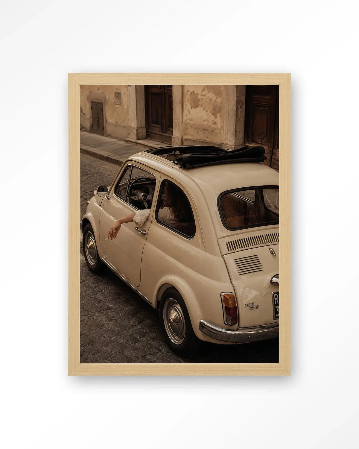 Fiat Bambino Crema - Moderne Wanddecoratie | Artprint, Glass Art & Wandkleed by Urban Cotton