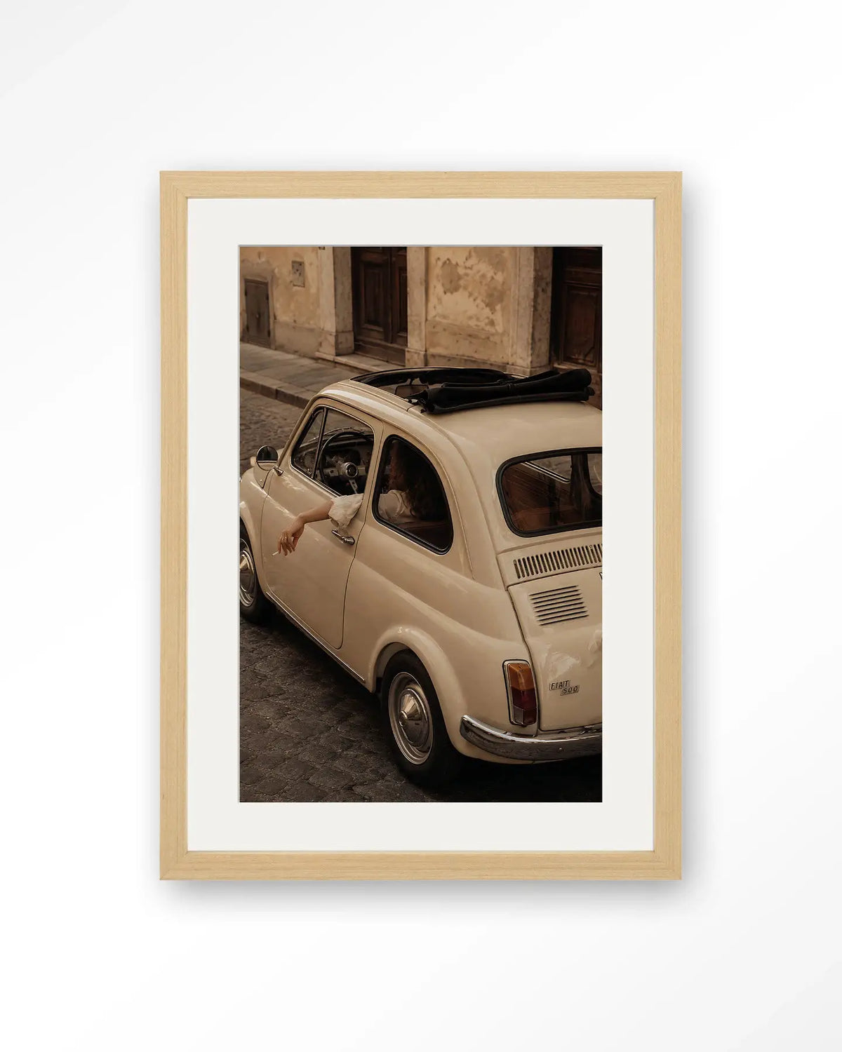 Fiat Bambino Crema - Moderne Wanddecoratie | Artprint, Glass Art & Wandkleed by Urban Cotton