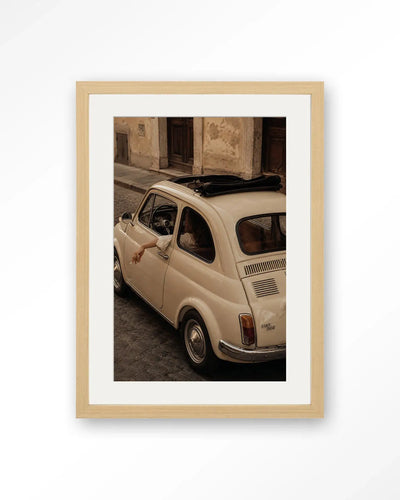 Fiat Bambino Crema - Moderne Wanddecoratie | Artprint, Glass Art & Wandkleed by Urban Cotton