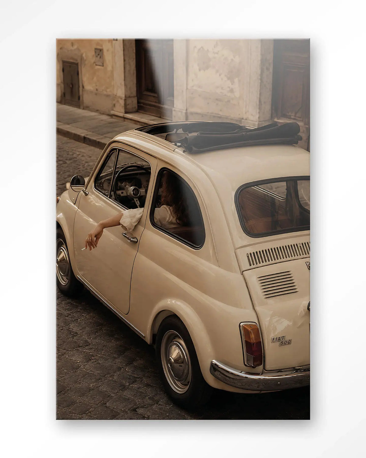 Fiat Bambino Crema - Moderne Wanddecoratie | Artprint, Glass Art & Wandkleed by Urban Cotton