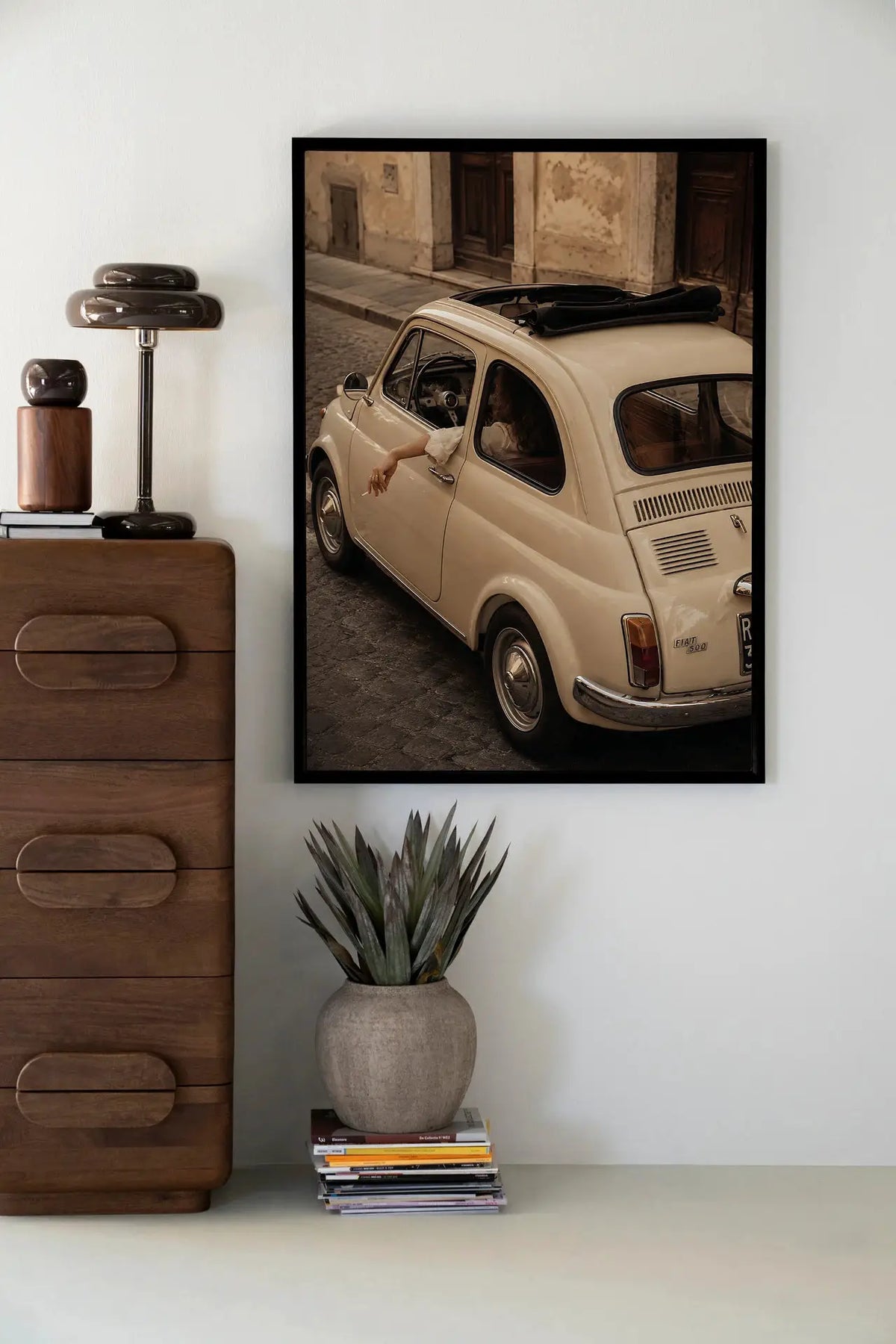Fiat Bambino Crema - Moderne Wanddecoratie | Artprint, Glass Art & Wandkleed by Urban Cotton