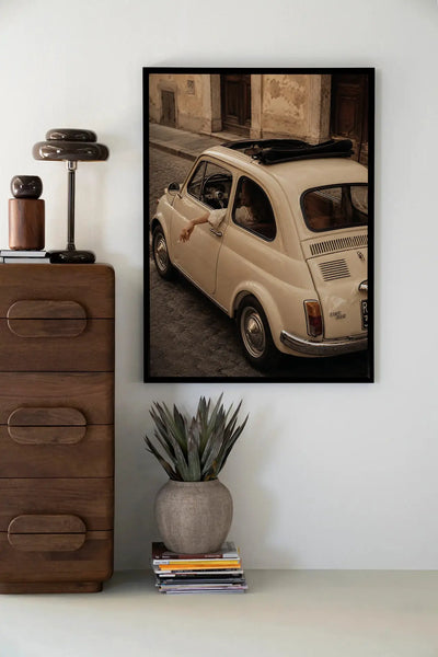 Fiat Bambino Crema - Moderne Wanddecoratie | Artprint, Glass Art & Wandkleed by Urban Cotton