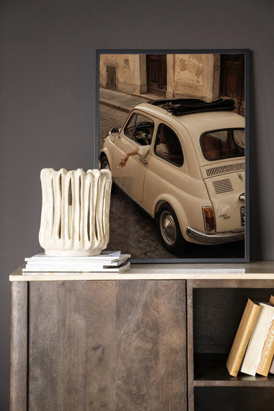 Fiat Bambino Crema - Moderne Wanddecoratie | Artprint, Glass Art & Wandkleed by Urban Cotton
