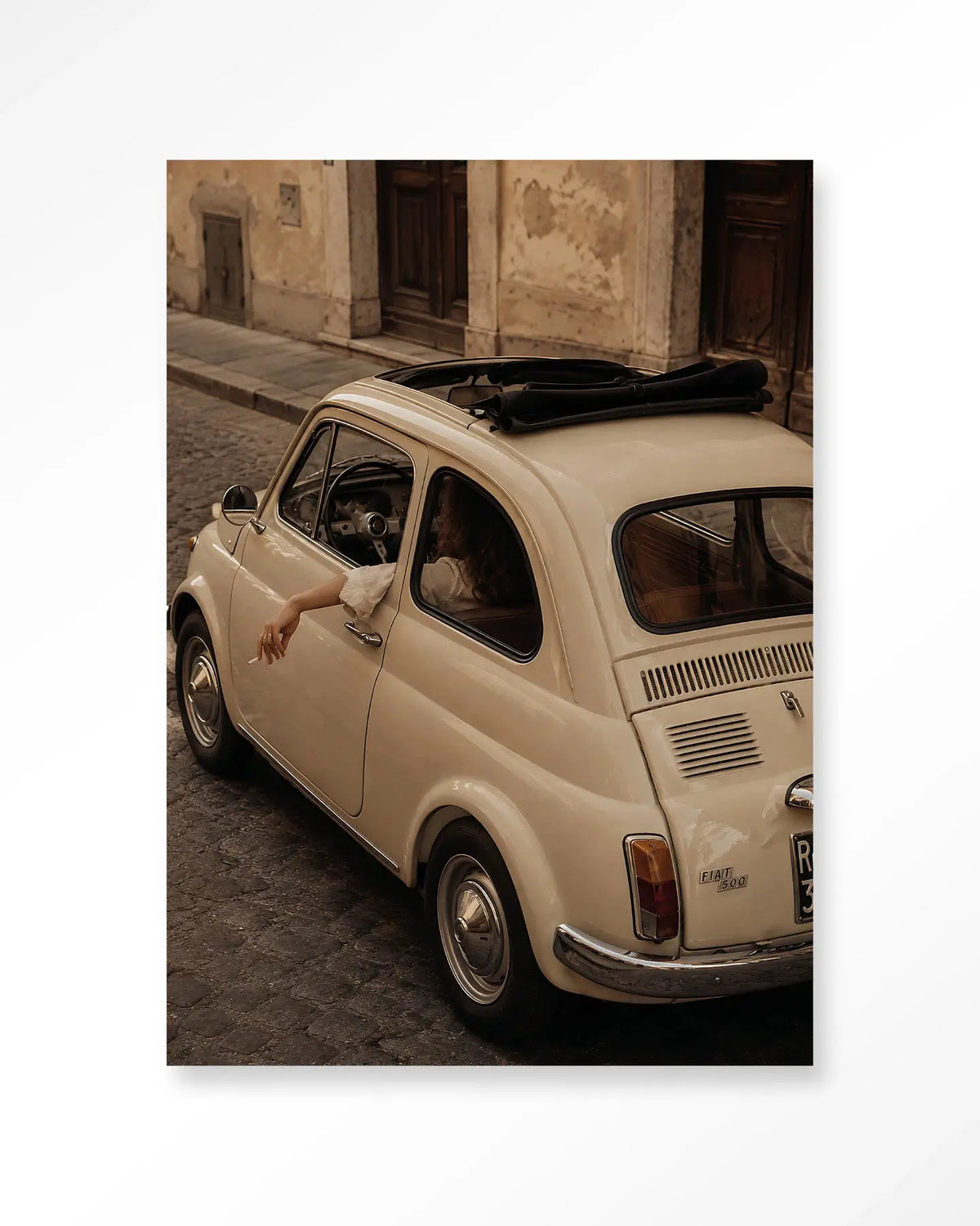 Fiat Bambino Crema - Moderne Wanddecoratie | Artprint, Glass Art & Wandkleed by Urban Cotton