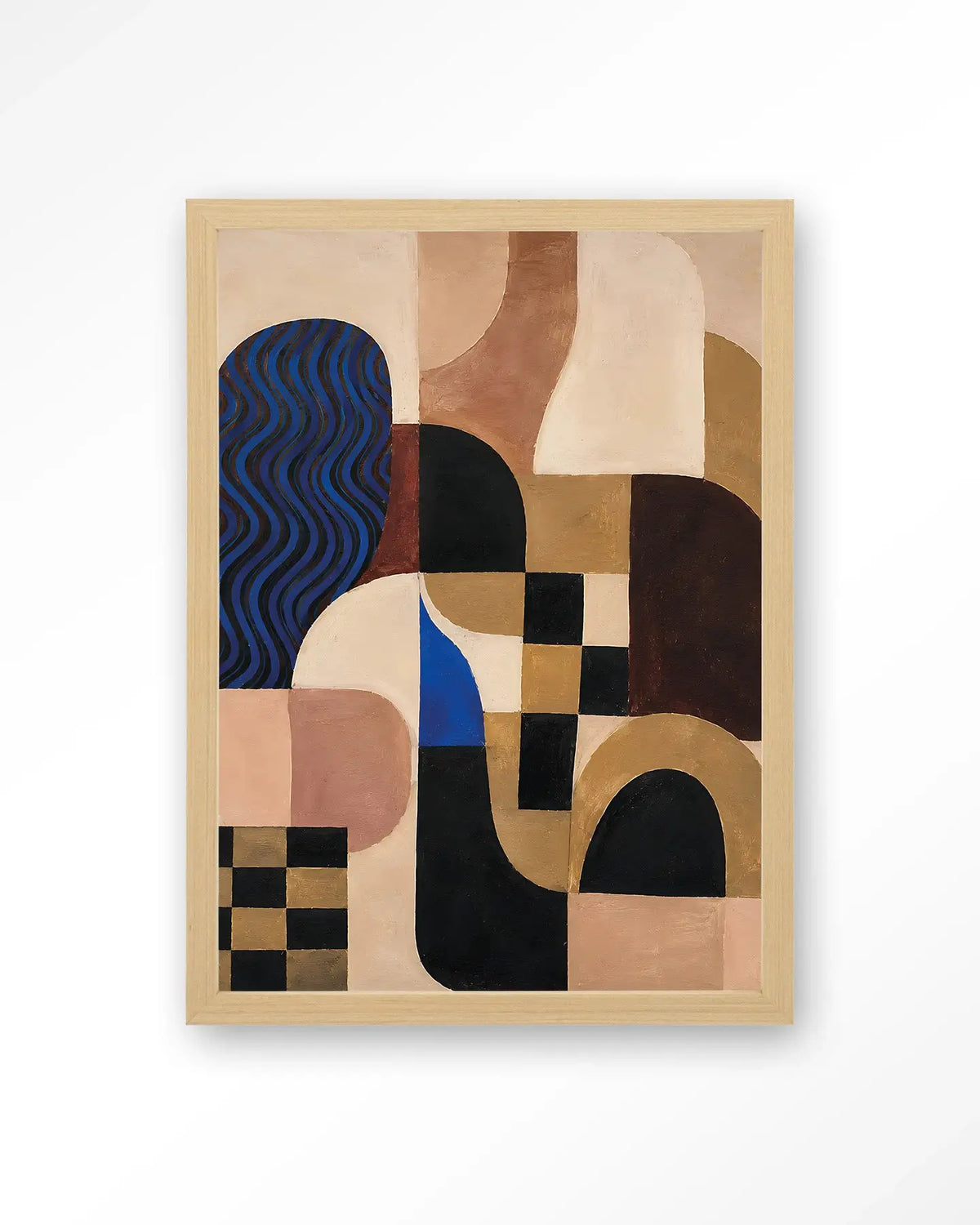 Blocks On Blue - Moderne Wanddecoratie | Artprint, Glass Art & Wandkleed by Urban Cotton