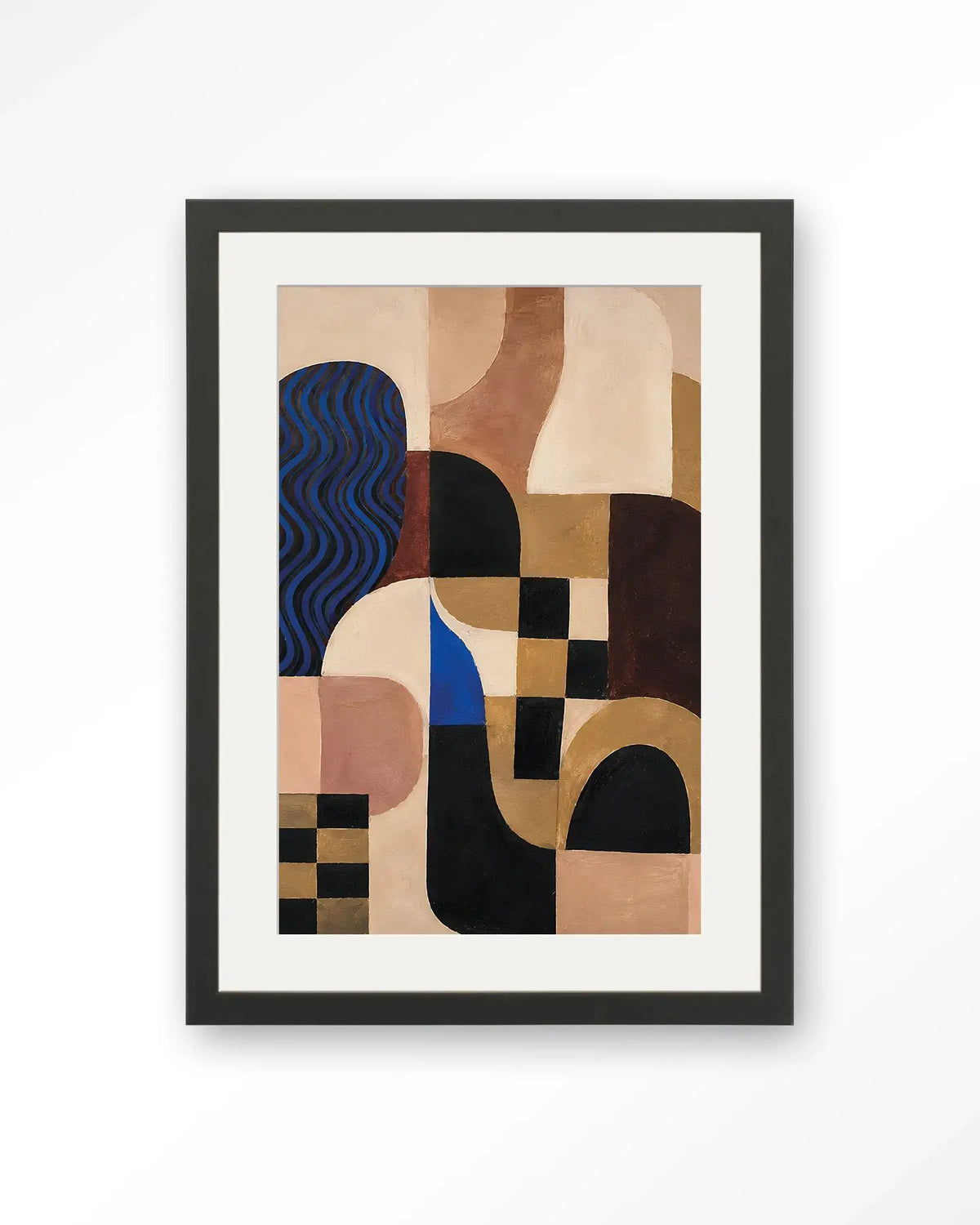 Blocks On Blue - Moderne Wanddecoratie | Artprint, Glass Art & Wandkleed by Urban Cotton