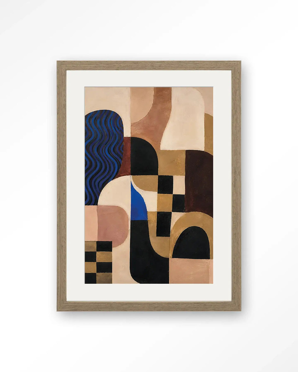 Blocks On Blue - Moderne Wanddecoratie | Artprint, Glass Art & Wandkleed by Urban Cotton