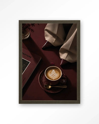 Coffee Time Red - Moderne Wanddecoratie | Artprint, Glass Art & Wandkleed by Urban Cotton