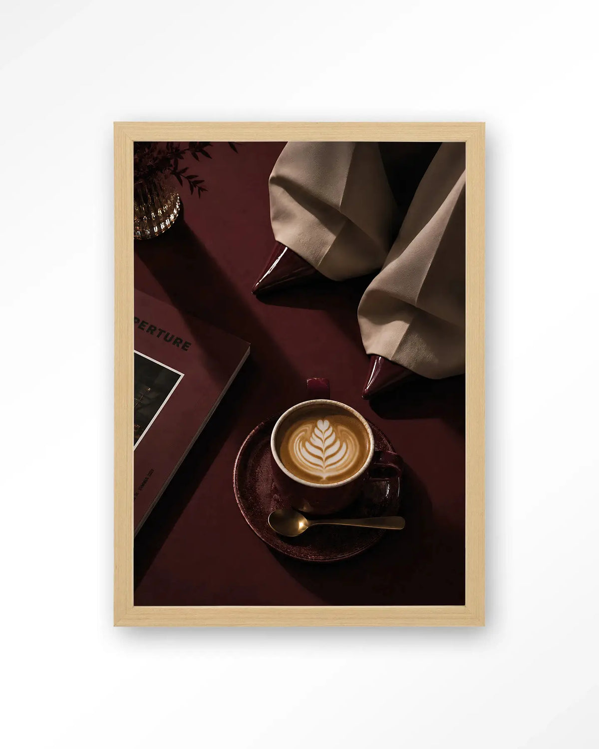 Coffee Time Red - Moderne Wanddecoratie | Artprint, Glass Art & Wandkleed by Urban Cotton