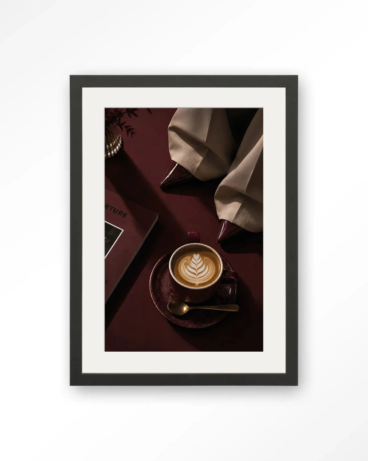 Coffee Time Red - Moderne Wanddecoratie | Artprint, Glass Art & Wandkleed by Urban Cotton