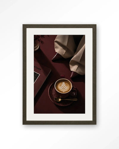 Coffee Time Red - Moderne Wanddecoratie | Artprint, Glass Art & Wandkleed by Urban Cotton