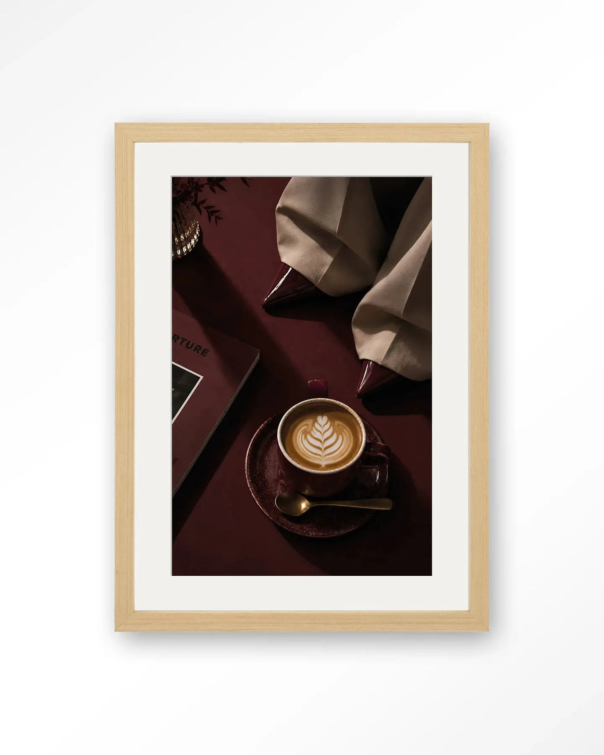 Coffee Time Red - Moderne Wanddecoratie | Artprint, Glass Art & Wandkleed by Urban Cotton