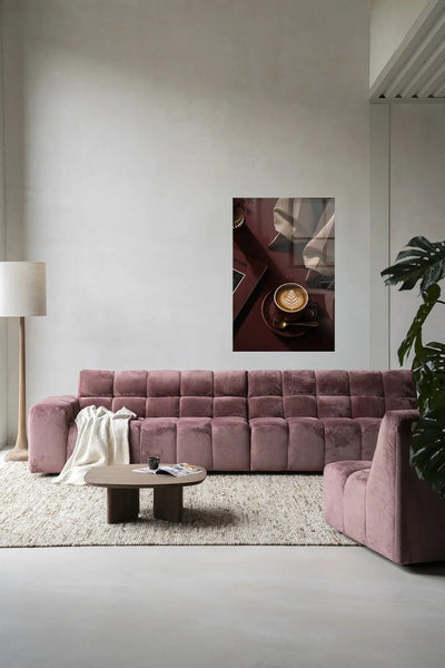 Coffee Time Red - Moderne Wanddecoratie | Artprint, Glass Art & Wandkleed by Urban Cotton