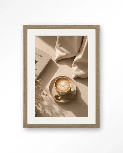 Coffee Time Creme - Moderne Wanddecoratie | Artprint, Glass Art & Wandkleed by Urban Cotton