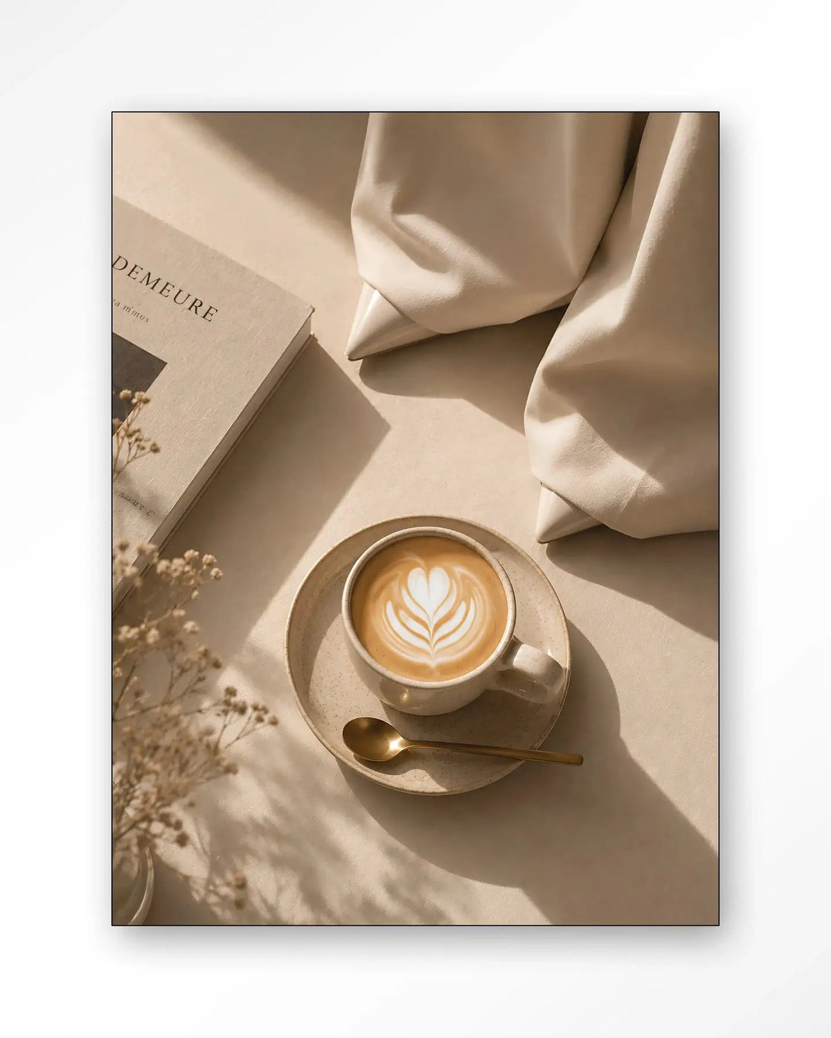 Coffee Time Creme - Moderne Wanddecoratie | Artprint, Glass Art & Wandkleed by Urban Cotton