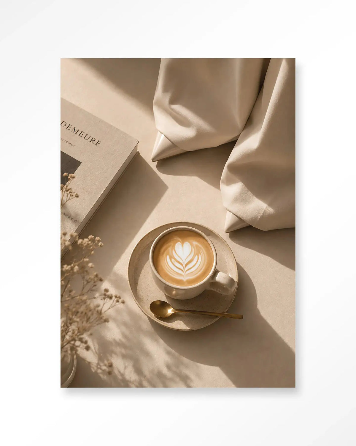 Coffee Time Creme - Moderne Wanddecoratie | Artprint, Glass Art & Wandkleed by Urban Cotton