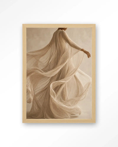 Flowing Beige - Moderne Wanddecoratie | Artprint, Glass Art & Wandkleed by Urban Cotton