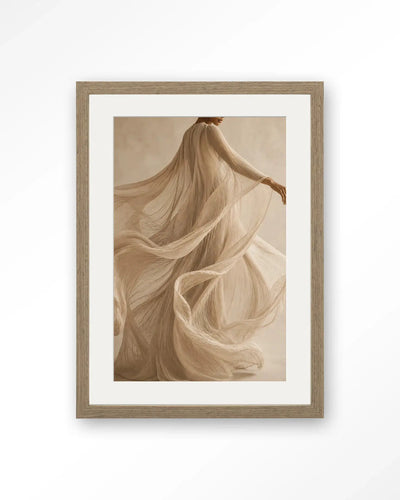 Flowing Beige - Moderne Wanddecoratie | Artprint, Glass Art & Wandkleed by Urban Cotton