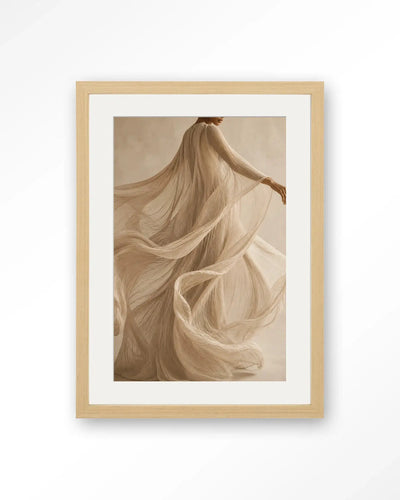 Flowing Beige - Moderne Wanddecoratie | Artprint, Glass Art & Wandkleed by Urban Cotton