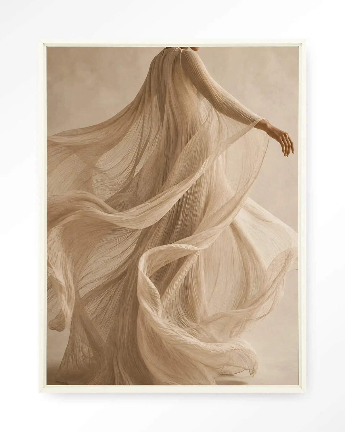 Flowing Beige - Moderne Wanddecoratie | Artprint, Glass Art & Wandkleed by Urban Cotton