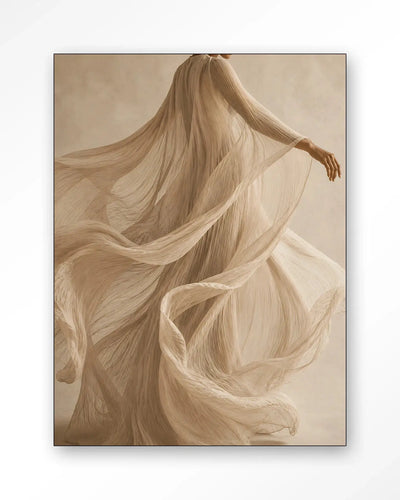 Flowing Beige - Moderne Wanddecoratie | Artprint, Glass Art & Wandkleed by Urban Cotton