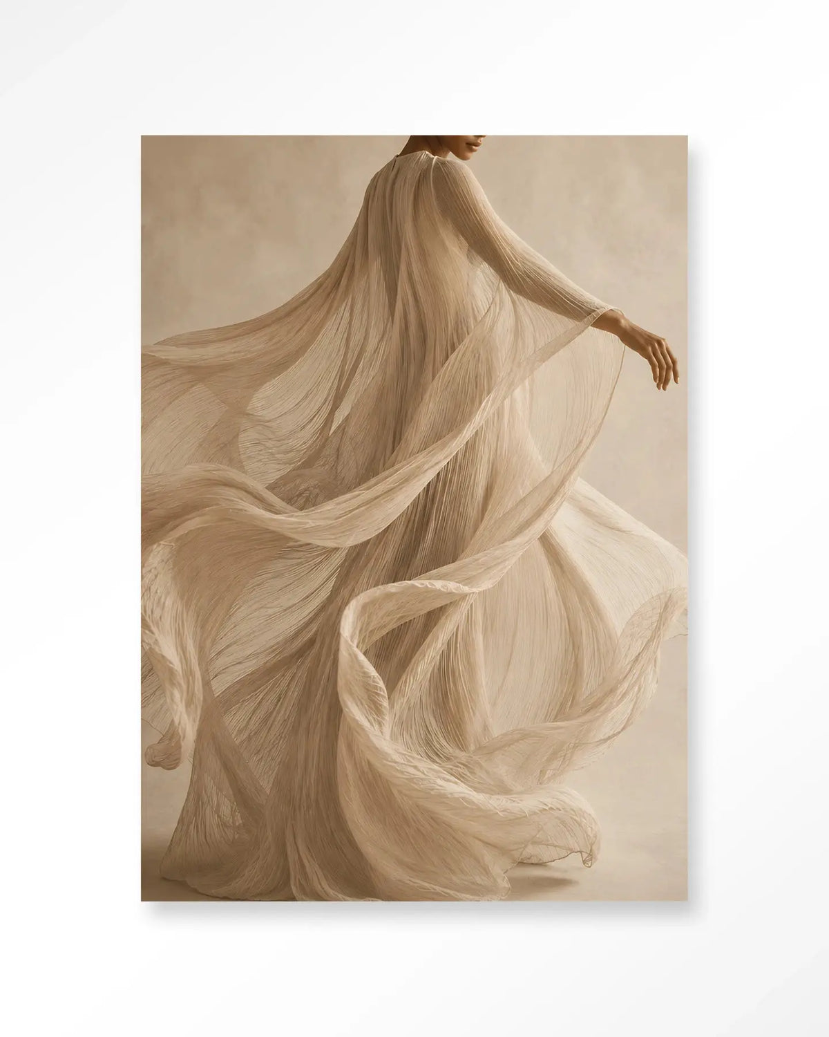 Flowing Beige - Moderne Wanddecoratie | Artprint, Glass Art & Wandkleed by Urban Cotton