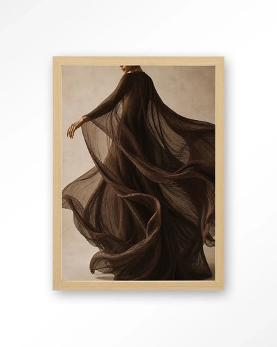 Flowing Brown - Moderne Wanddecoratie | Artprint, Glass Art & Wandkleed by Urban Cotton