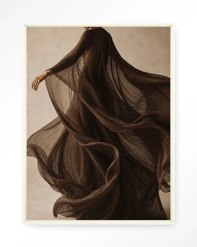 Flowing Brown - Moderne Wanddecoratie | Artprint, Glass Art & Wandkleed by Urban Cotton